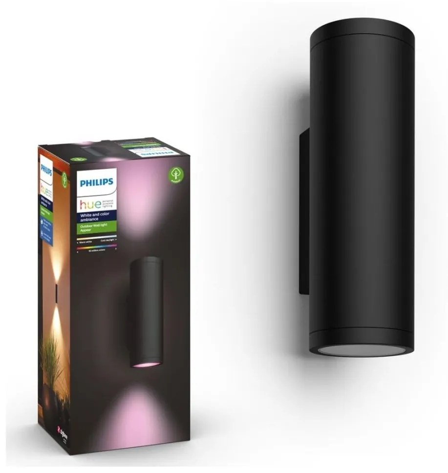 Philips 17463/30/P7 - LED RGBW Kültéri lámpa Hue APPEAR 2xLED/8W/230V IP44