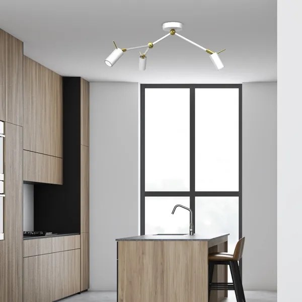 Spotlámpa IRIS 3xGU10/MR11/40W/230V fehér/arany