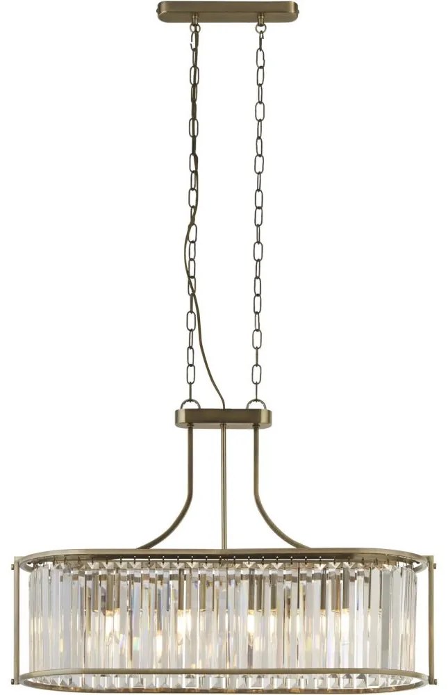 Searchlight 8095-5AB - Csillár láncon VICTORIA 5xE27/60W/230V réz