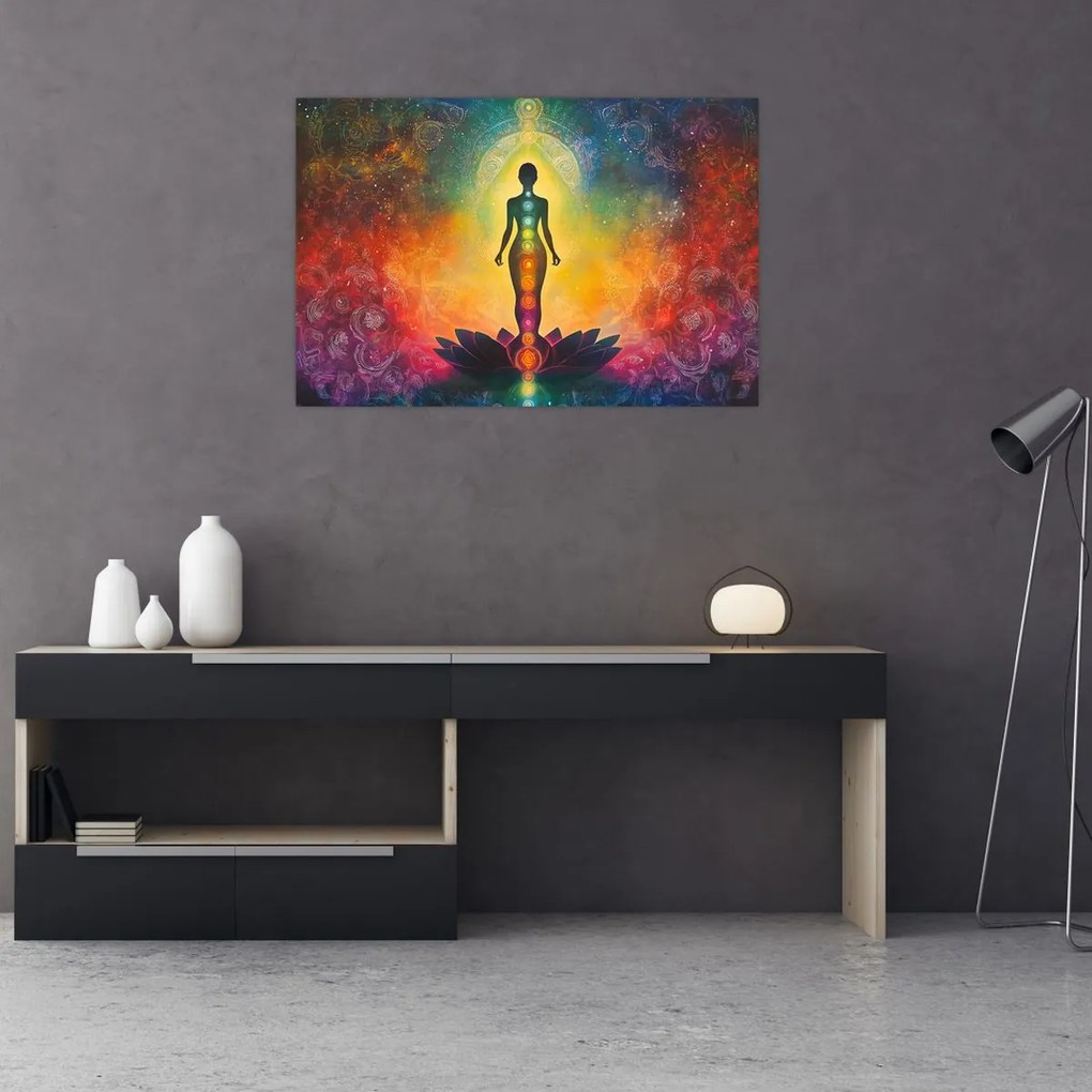 Kép - Nő és csakrák (90x60 cm)