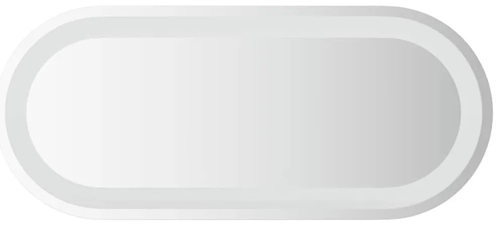 ovális LED-es fürdőszobai tükör 70 x 30 cm