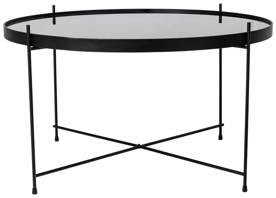 Fekete kerek dohányzóasztal ø 70 cm Venezia - House Nordic