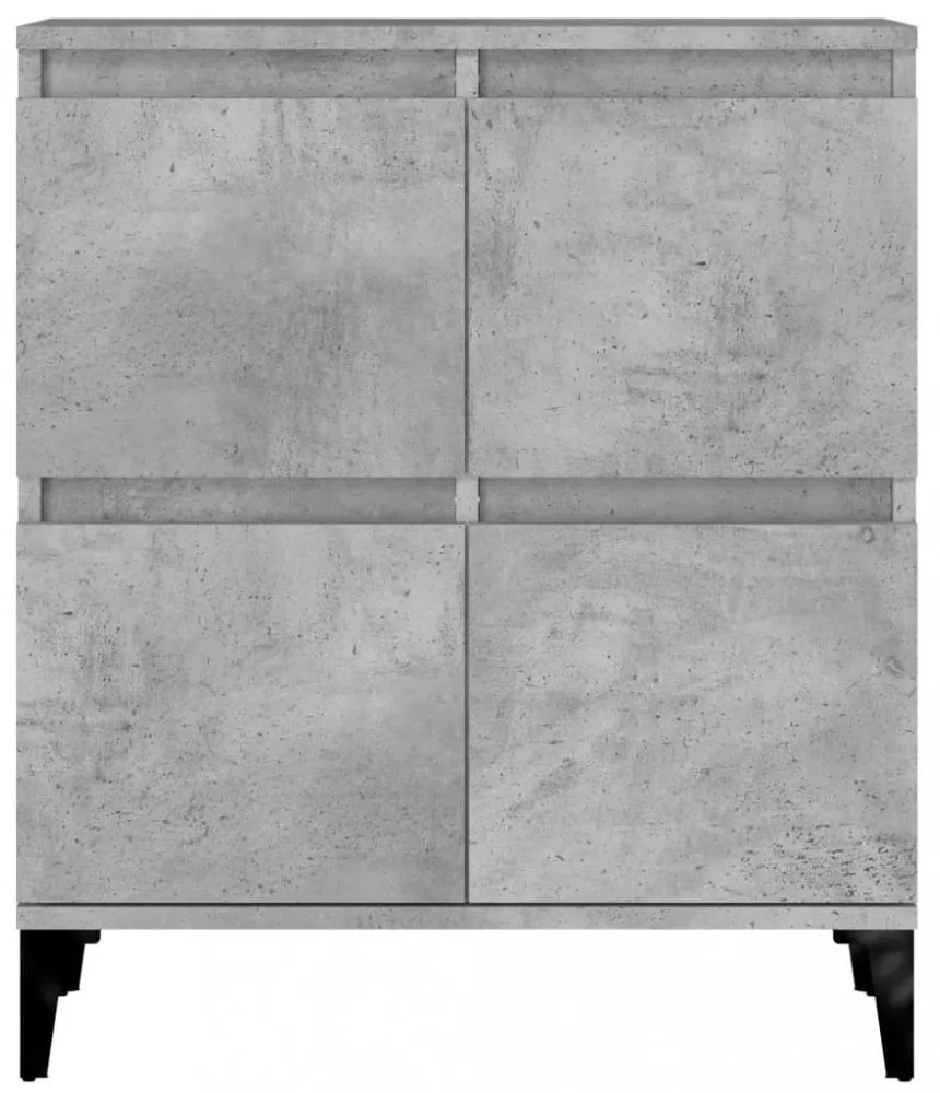 2 db betonszürke szerelt fa tálalószekrény 60 x 35 x 70 cm