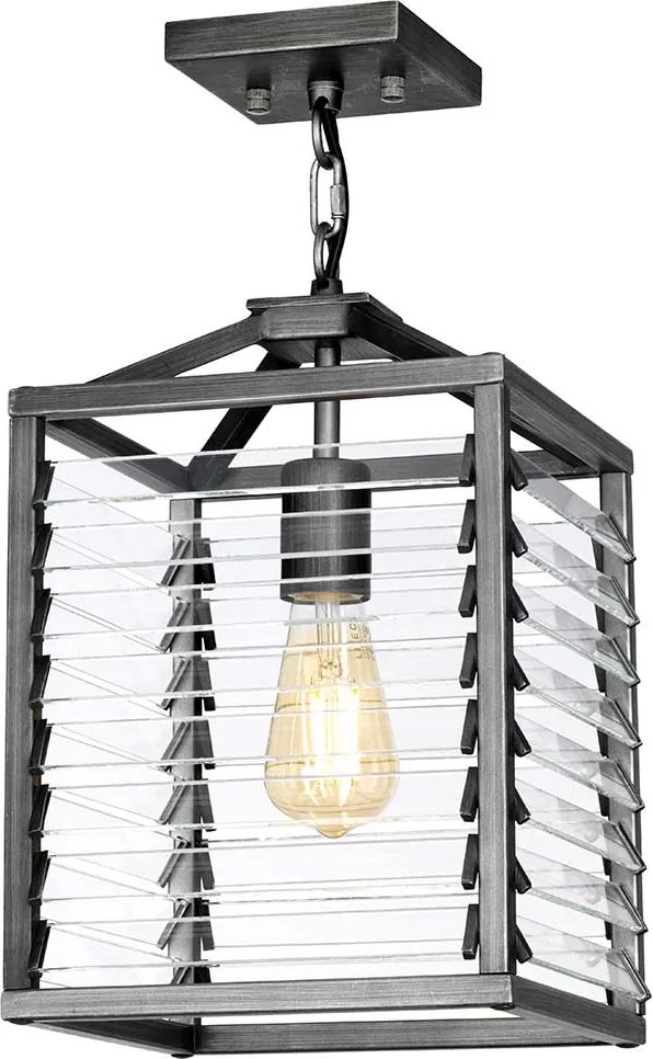 Elstead modern vintage függeszték louvre szürke elslouvre-1p
