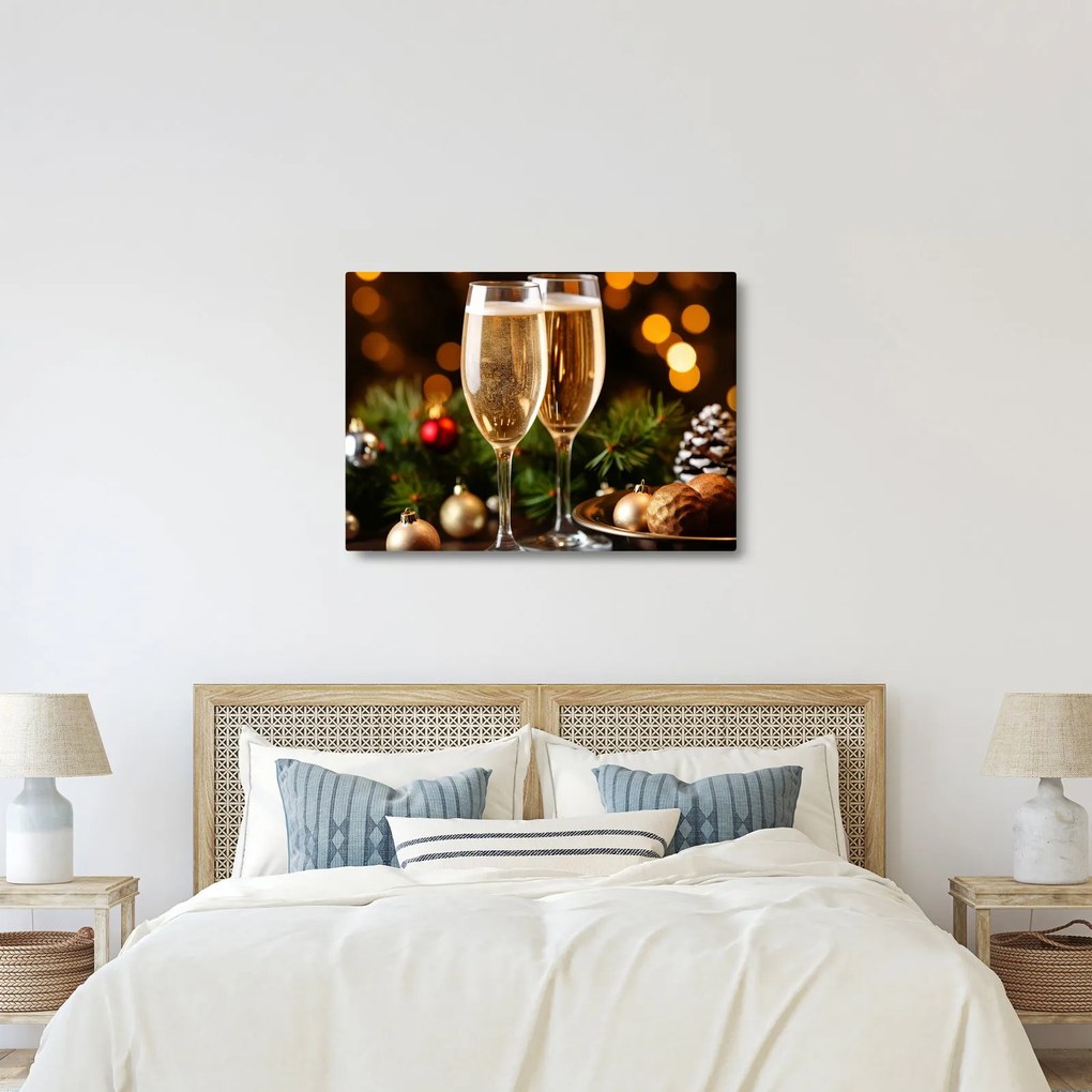 Kép - Egy pohár pezsgő (70x50 cm)