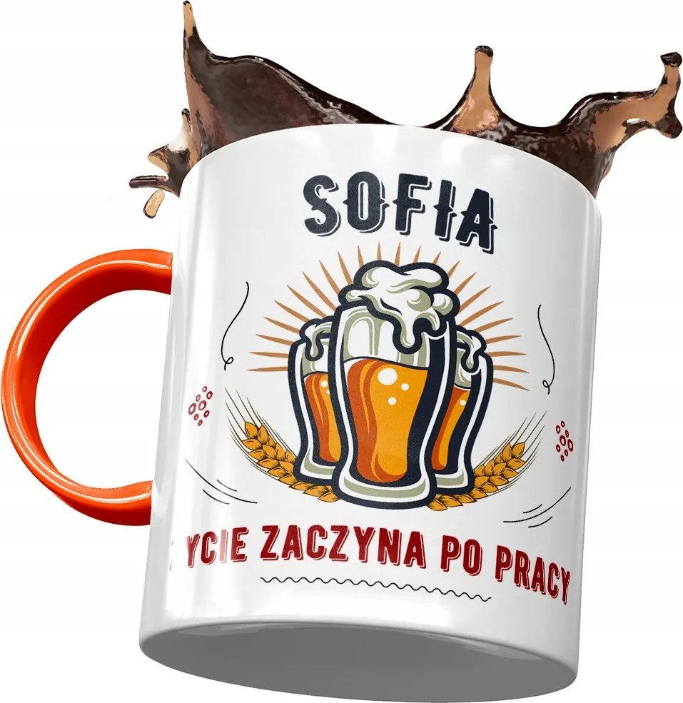 Narancssárga Bögre Szófia Barátnőnek Ajándék Nyomtatott Fotóval