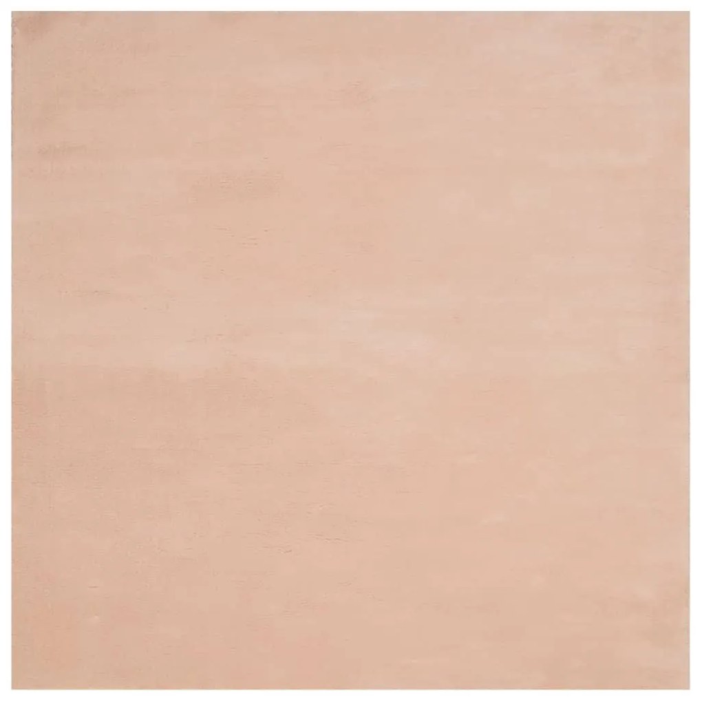 HUARTE púderszínű rövid szálú puha és mosható szőnyeg 160x160cm