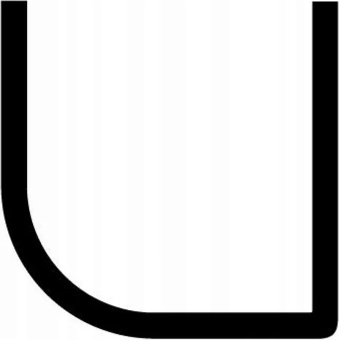 Artemide Fényábécé kis U betű 650 mm, 1221 fm, fehér