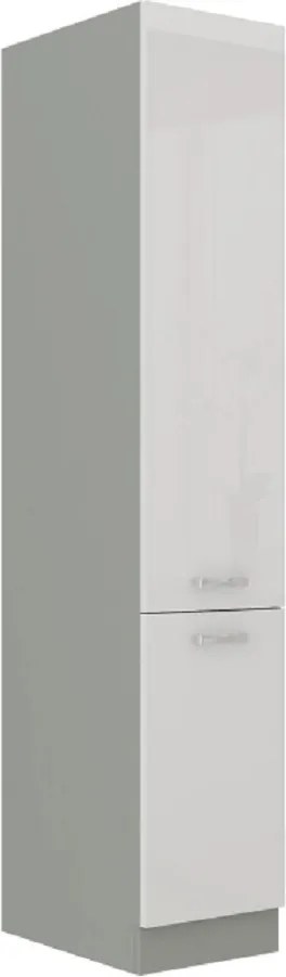 Magas élelmiszer szekrény, fehér magasfényű, PRADO 40 DK-210 2F