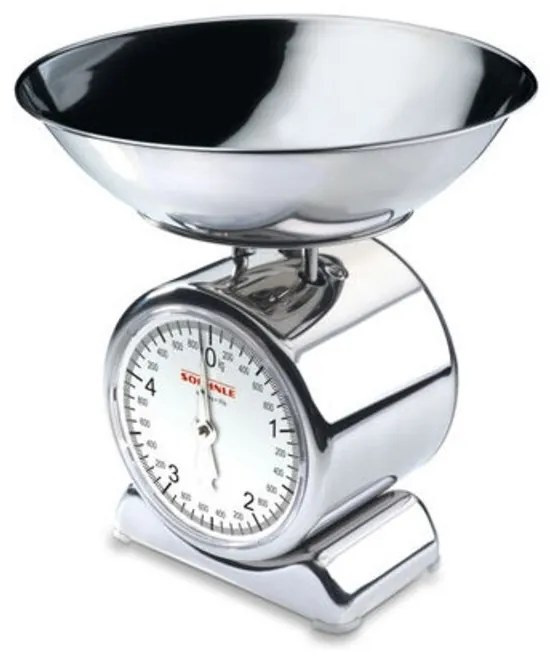 Mechanikus konyhai mérleg, Leifheit, Soehnle Silvia, 27 x 25 x 27 cm, rozsdamentes acél