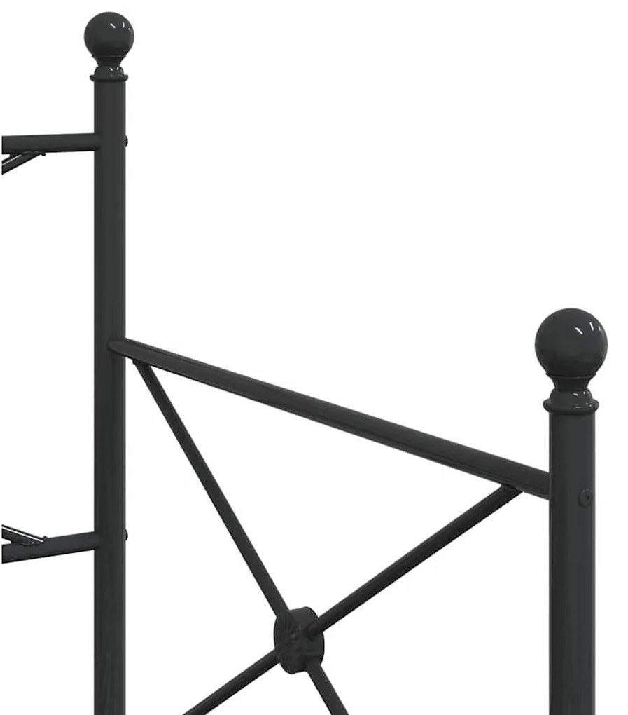 kihúzható kanapéágy matrac nélkül fekete 90x200 cm acél