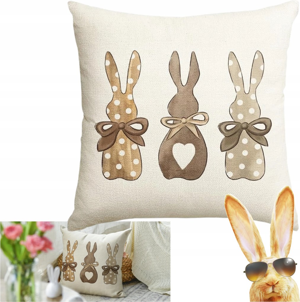 Párnahuzat 50X50 CM Dekoratív Húsvéti Tavaszi