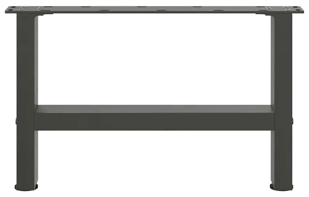2 db antracitszürke acél dohányzóasztal láb 50x(30-31) cm