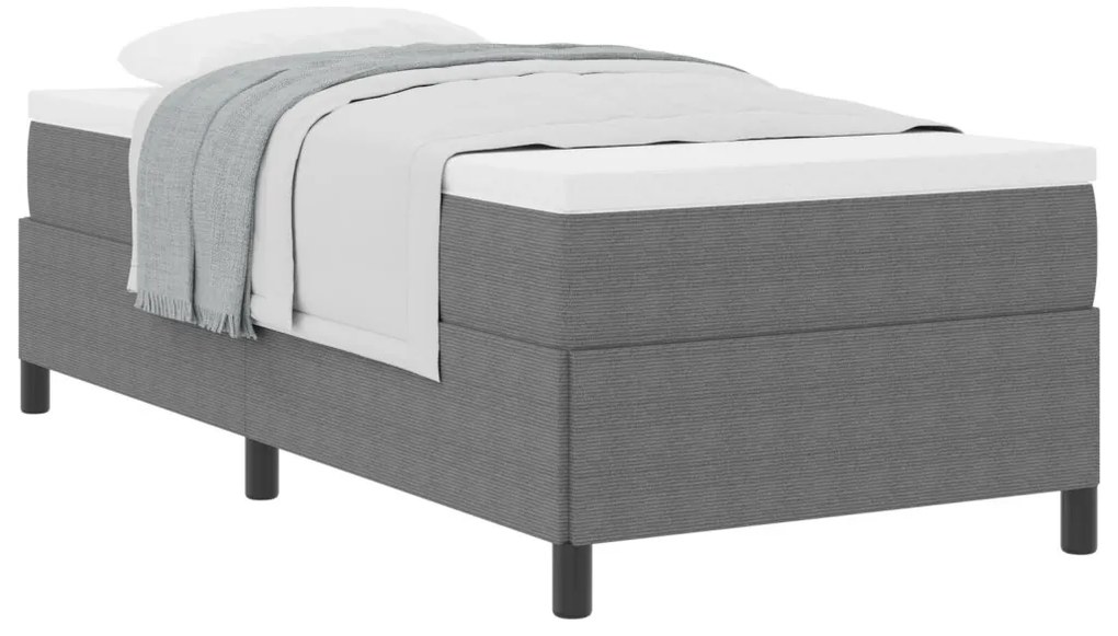 vidaXL Ágykeret Világosszürke 80 x 200 cm Bársony anyag