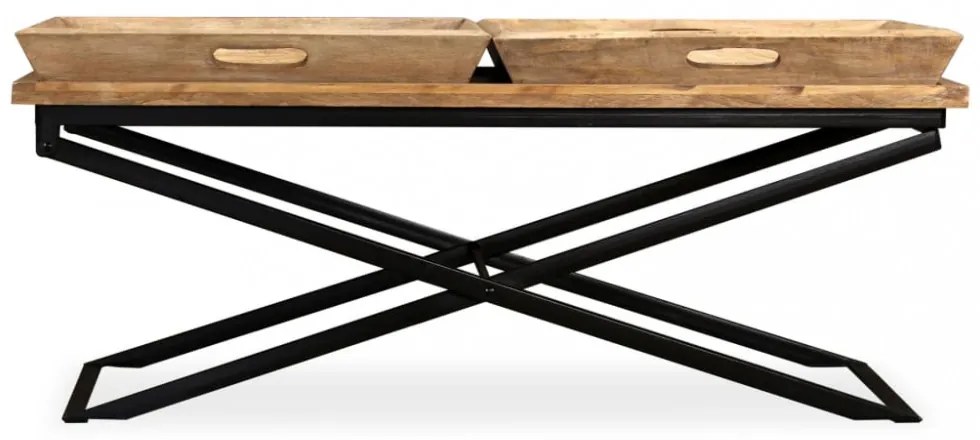 tömör mangófa dohányzóasztal 110 x 55 x 42 cm