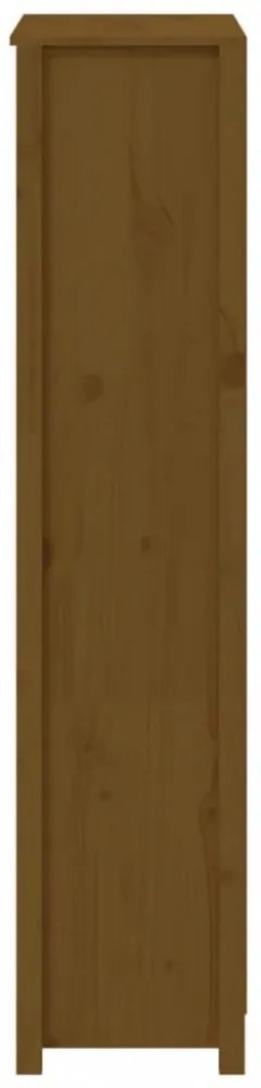 mézbarna tömör fenyőfa magasszekrény 80 x 35 x 154 cm
