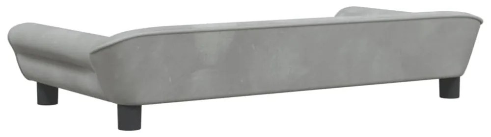 világosszürke bársony gyerekkanapé 100 x 50 x 26 cm
