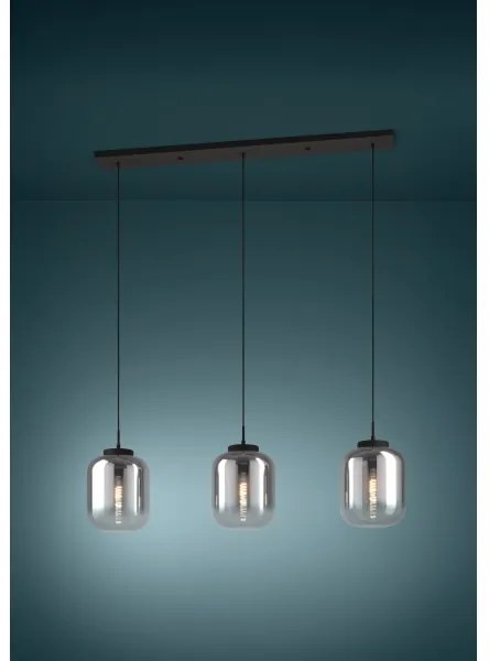 Eglo 390104 - Csillár zsinóron BULCIAGO 3xE27/40W/230V füstös