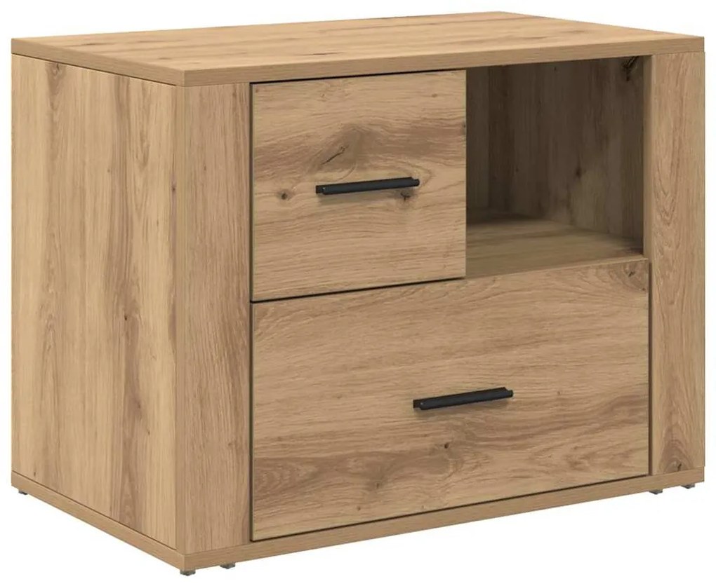 Éjjeliszekrény fiókkal kézműves tölgy 60 x 36 x 45 cm Faanyag