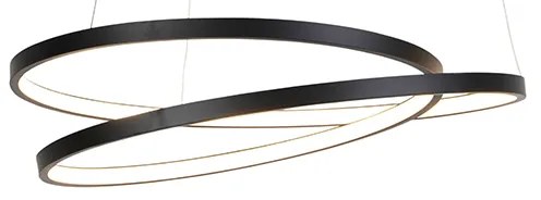 Design lógólámpa fekete 55cm beépített LED-del, dimmerrel - Rowan