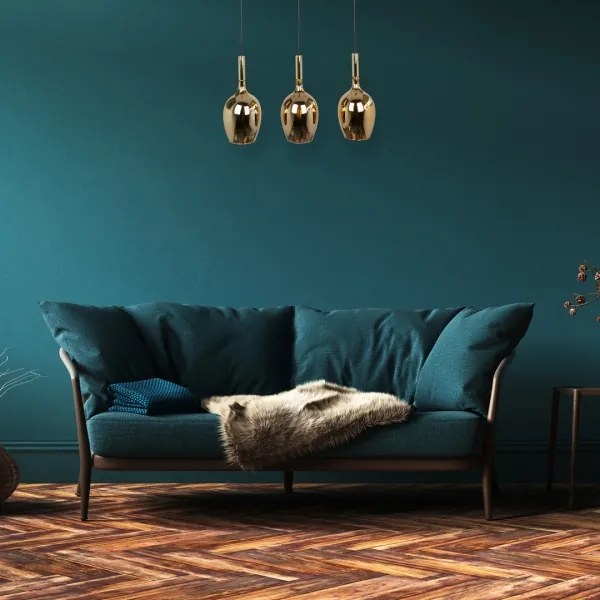 Csillár zsinóron LUGANO 3xE14/40W/230V arany