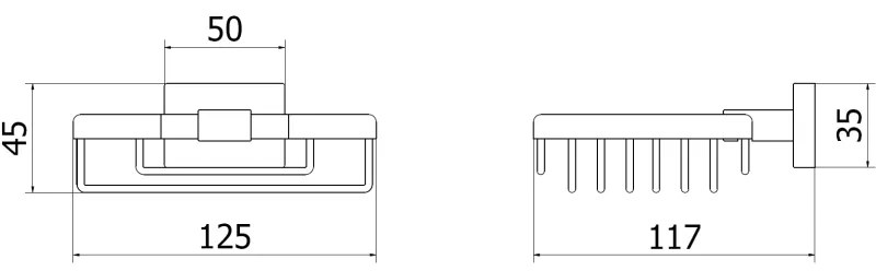 Mexen tartozékok, ARNO szappantartó, fekete, 7020751-70