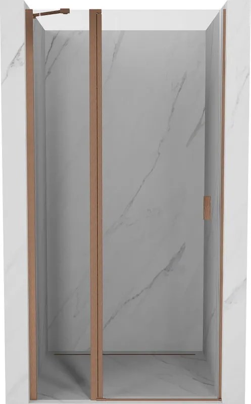 Mexen Mist nyíló zuhanyajtó 100 cm, átlátszó, csiszolt réz - 8A4-100-000-65-00