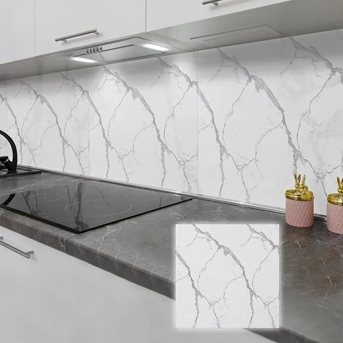 Öntapadós Dekoratív Pvc csempe matricák márvány hatással 1,8 M2