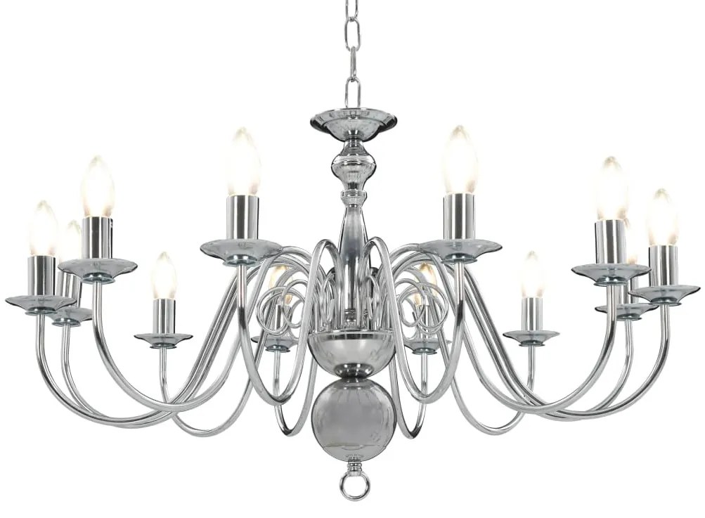 ezüstszínű csillár 12 db E14 izzófoglalattal