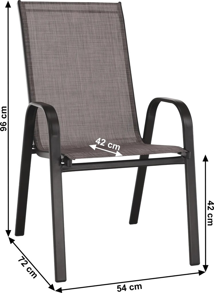 Rakásolható szék, barna melír/barna, ALDERA