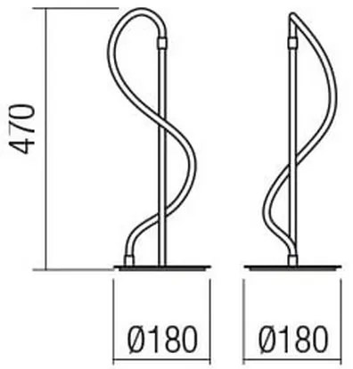 Redo 01-2529 - LED Dimmelhető asztali lámpa CORRAL LED/12W/230V arany