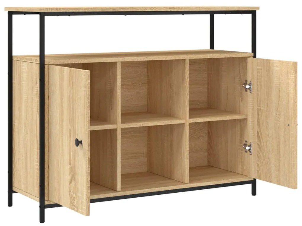 sonoma tölgyfa tálalószekrény 100 x 35 x 80 cm