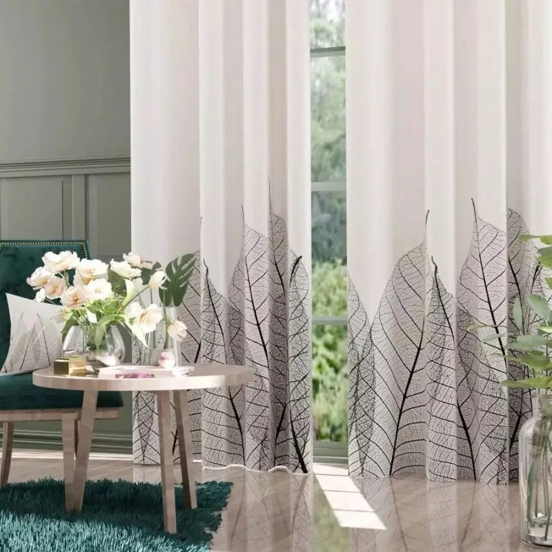 Velvet készfüggöny, nyomott mintás, Sermia 140x250 cm