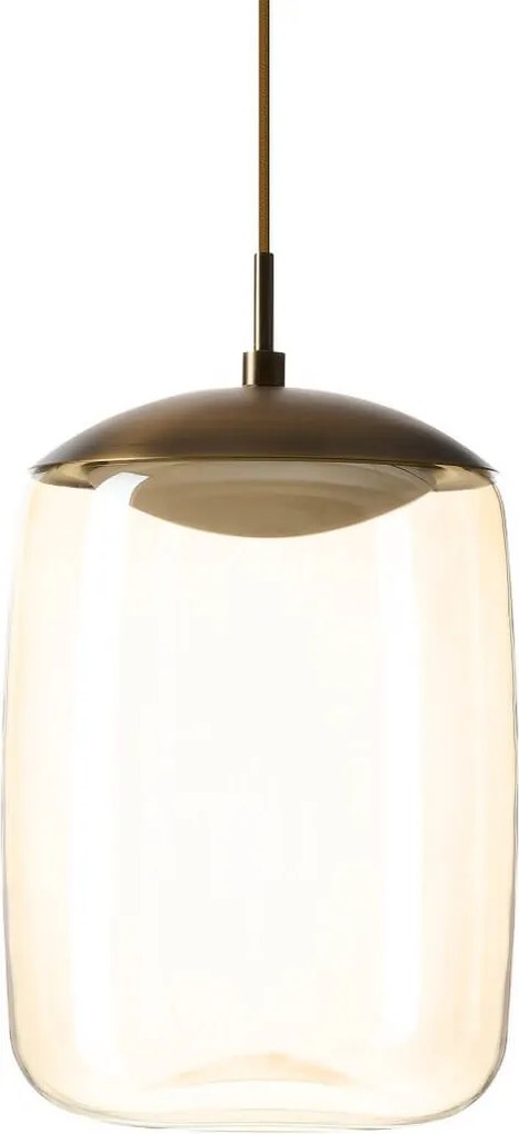 Borostyán mézbuborék lámpa Helena D Led dekoratív konyhasziget