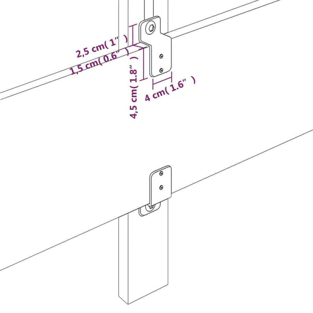 Fejtámla boxspring ágyhoz 90 cm sötétszürke