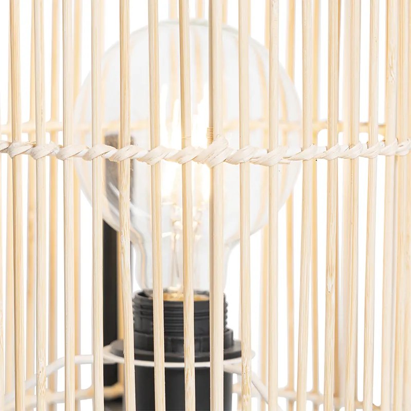 Skandináv asztali lámpa bambuszból - Natasja