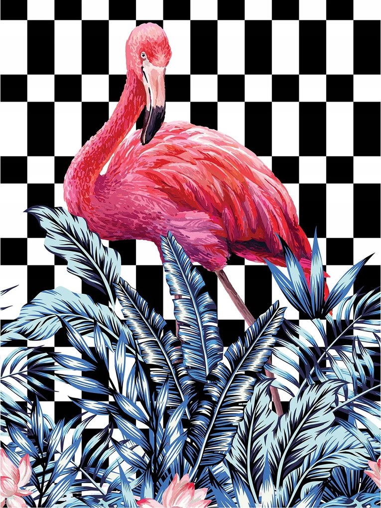 Flamingók Trópusok Egzotika Pop-Art tapéta modern design 206x275 +ragasztó