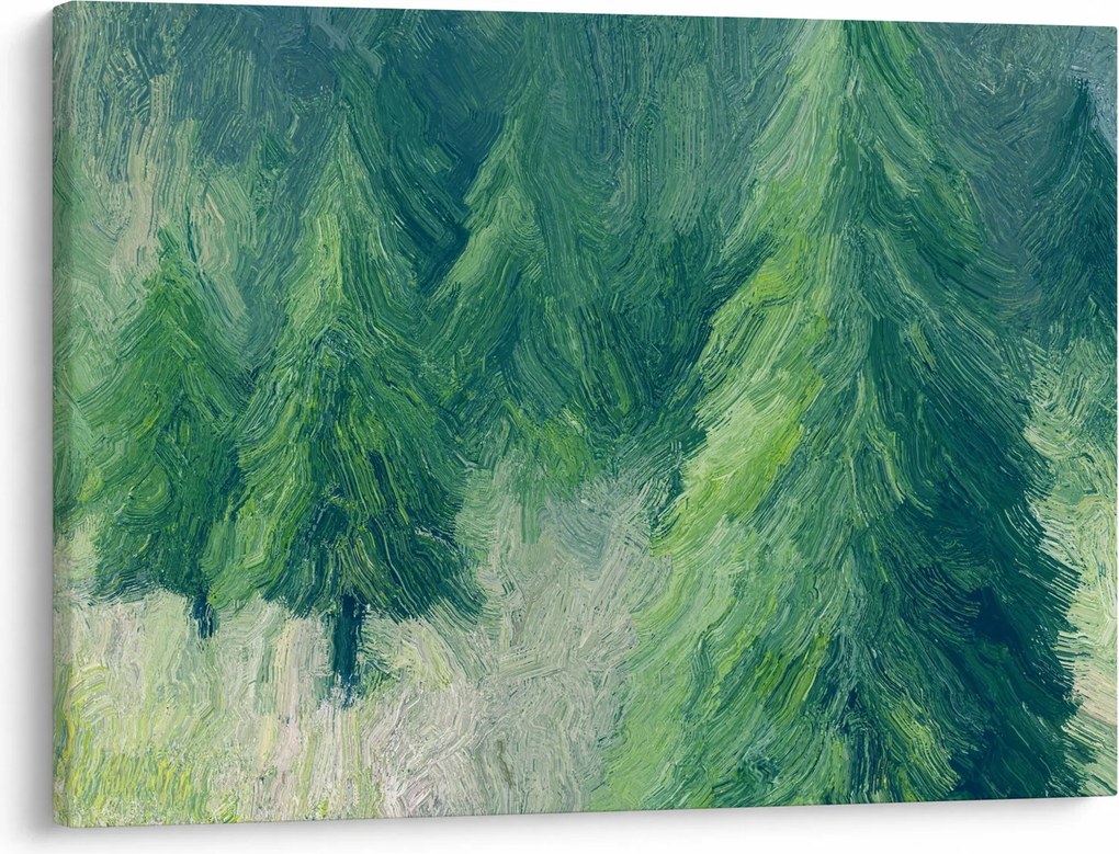 Kép - Festett tűlevelűek (70x50 cm)
