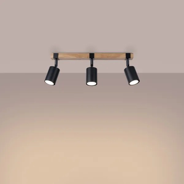 Sollux SL.1345 - Spotlámpa FAGER 3xGU10/10W/230V fekete