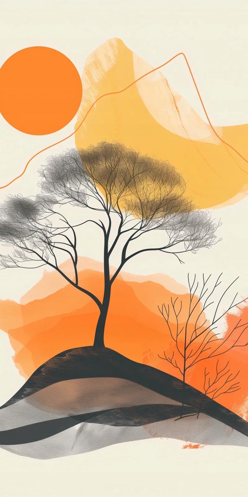 Poszter 50x100cm Fa a téren