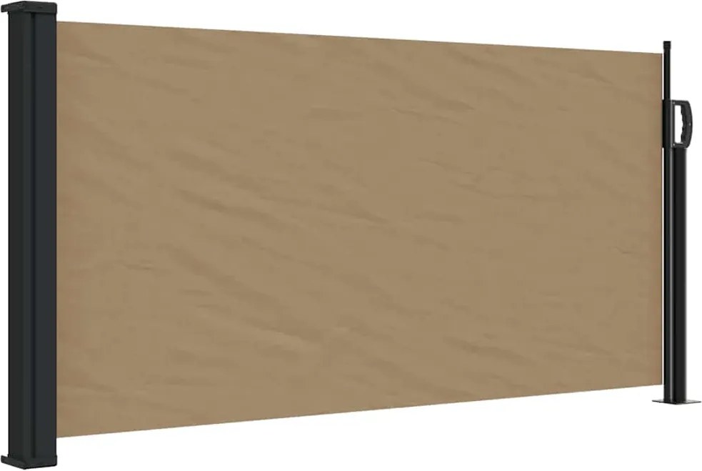vidaXL tópszínű behúzható oldalsó napellenző 100 x 500 cm
