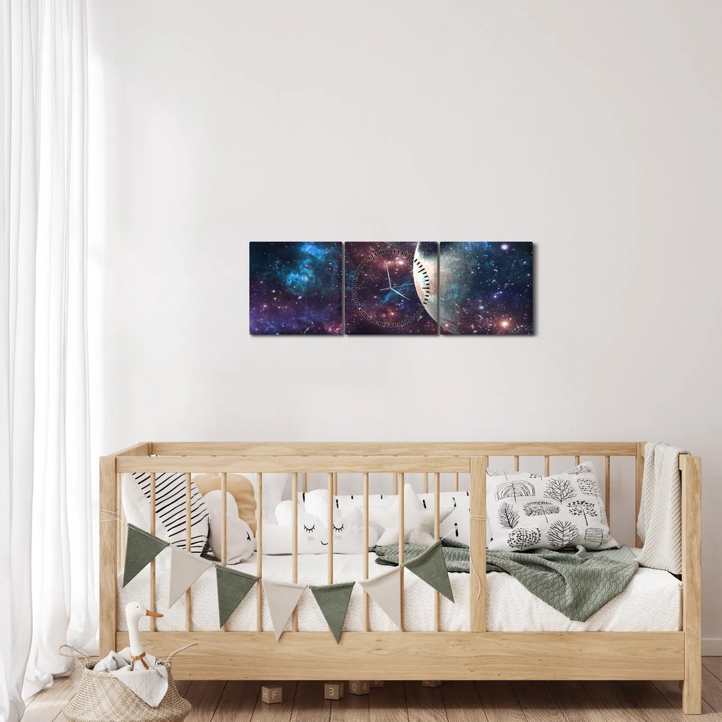 A világegyetem képe (órával) (90x30 cm)