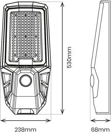 LED dimmelhető utcai lámpa érzékelővel és napelemmel KOBRA 400W/24000 mAh IP65 antracit + távirányító