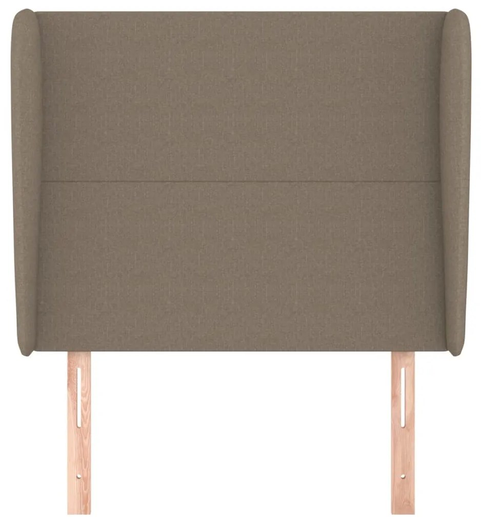 tópszínű szövet fejtámla szárnyakkal 93 x 23 x 118/128 cm