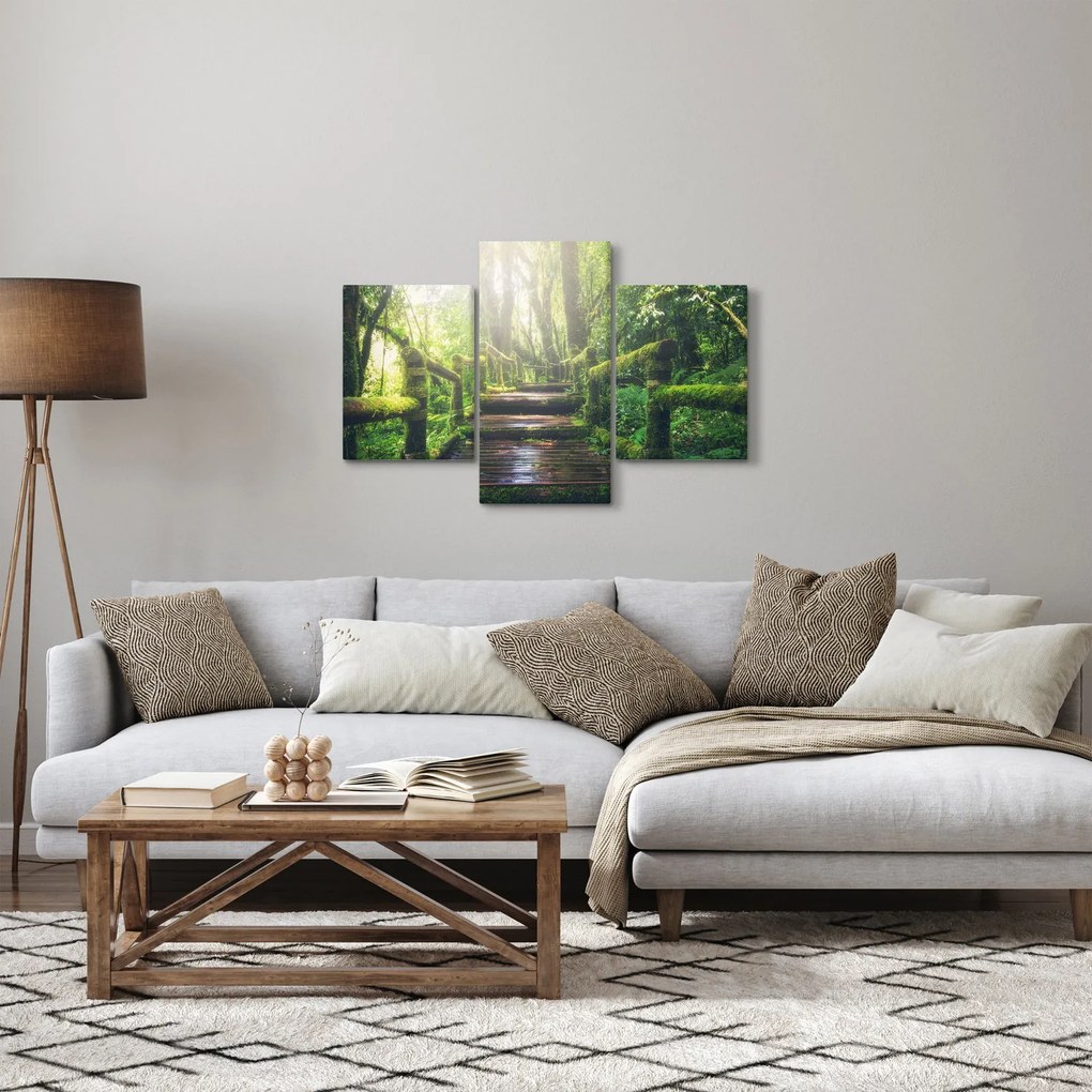 Kép - falépcsők az erdőben (90x60 cm)