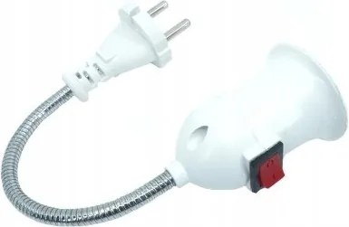 Lámpa Adapter Izzó Foglalat E27 Dugó Kapcsolóval Hajlékony Liba Nyak