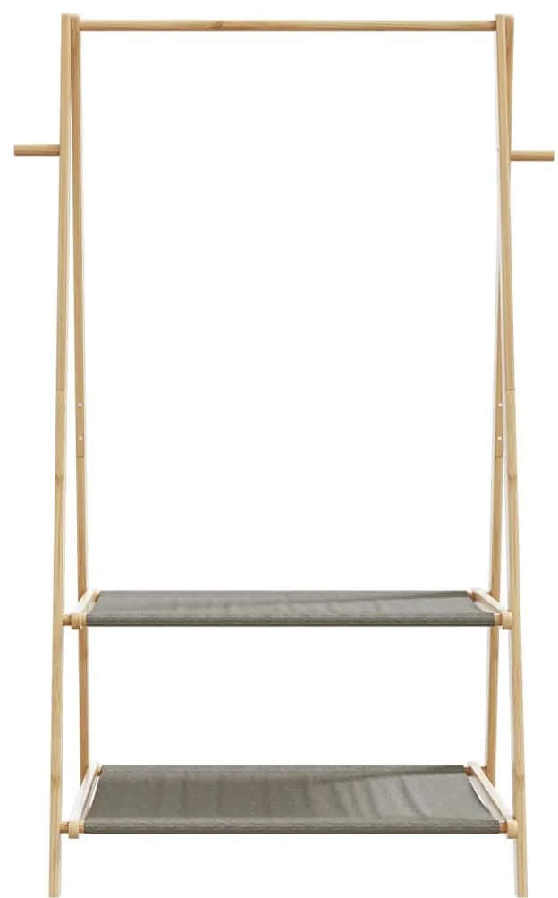 bambusz ruhaállvány polcokkal 96 x 45,5 x 150,5 cm