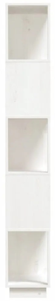 fehér tömör fenyőfa könyvszekrény/térelválasztó 80x25x163,5 cm