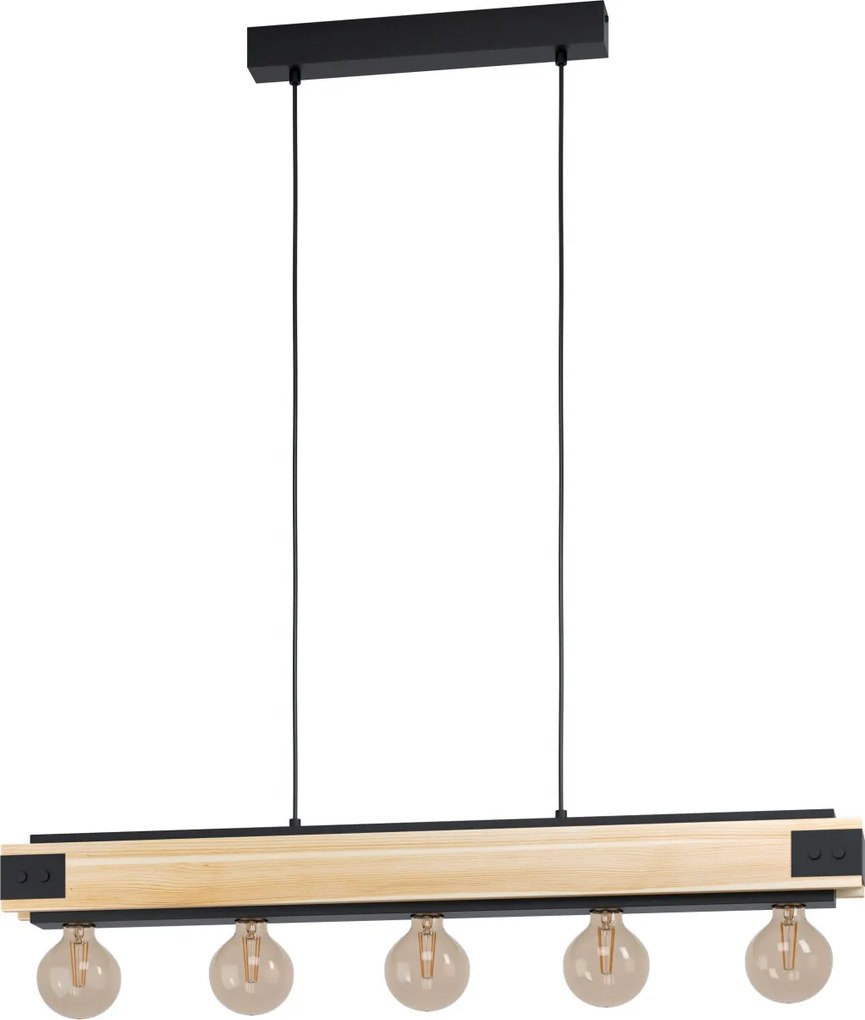 EGLO 43468 LAYHAM Modern Függesztett Lámpa Világos Fa E27 IP20