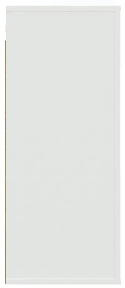 fehér szerelt fa faliszekrény 80x33x80 cm